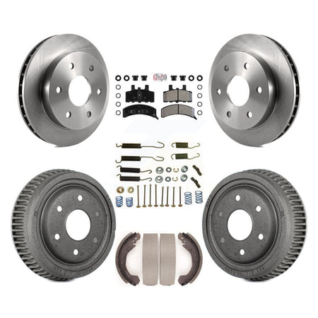 Front Rear Brake Rotors Semi-Metallic Pad & Drum Kit (7Pc) For 92-94 Chevrolet Blazer 4WD K8A-100299