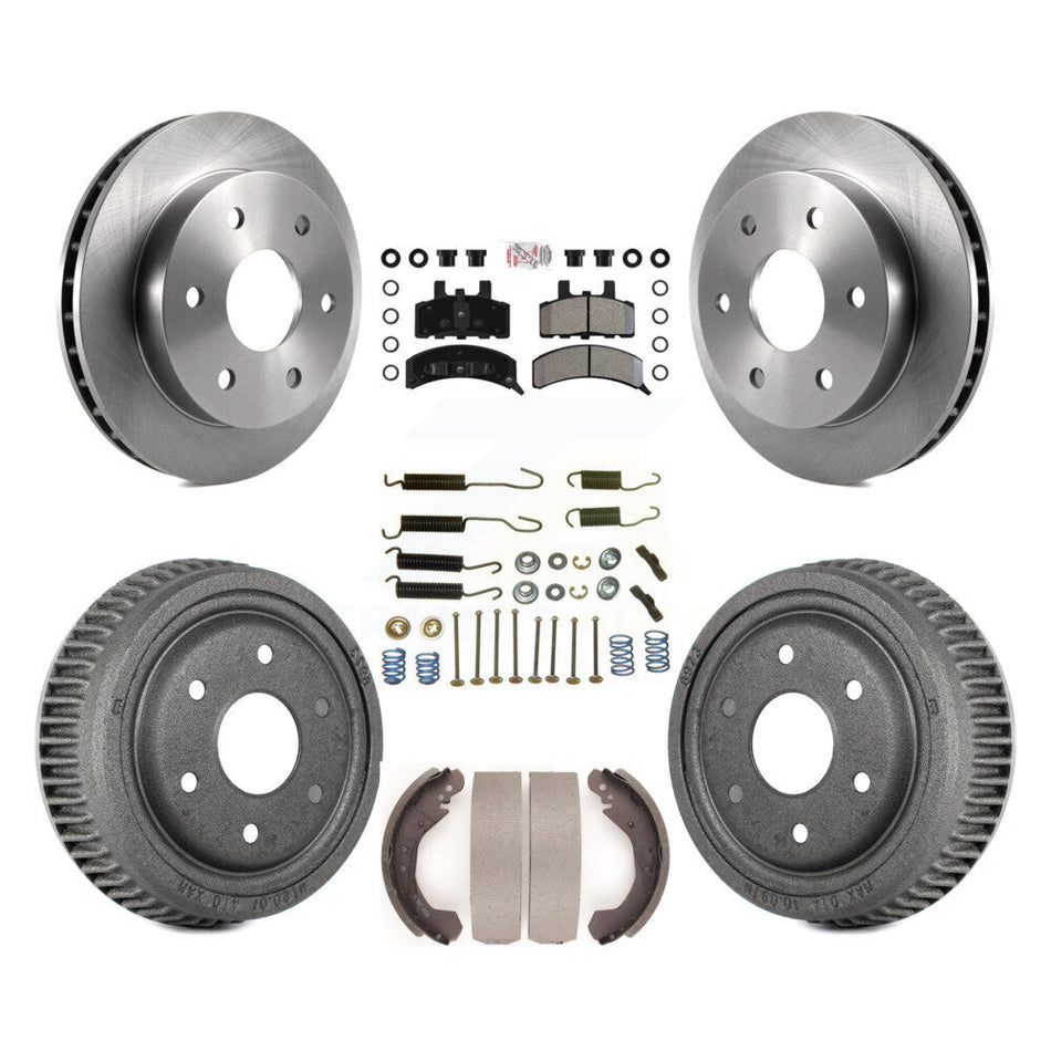 Front Rear Brake Rotors Semi-Metallic Pad & Drum Kit (7Pc) For 92-94 Chevrolet Blazer 4WD K8A-100299