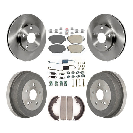 Front Rear Brake Rotors Ceramic Pad & Drum Kit (7Pc) For 2001-2002 Toyota RAV4 GAS engine K8A-100319