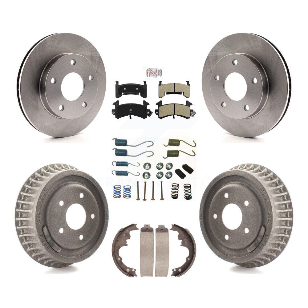 Front Rear Disc Brake Rotor Semi-Metallic Pad Drum Kit (7Pc) For Chevrolet S10 GMC Sonoma K8A-100322