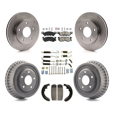 Front Rear Disc Brake Rotors Semi-Metallic Pads And Drum Kit (7Pc) For GMC Jimmy K8A-100323