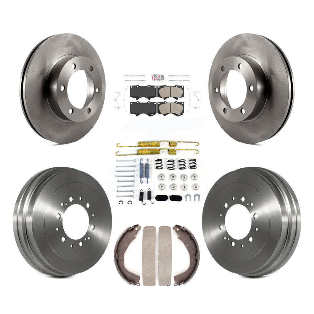 Front Rear Disc Brake Rotors Ceramic Pads And Drum Kit (7Pc) For 2004-2006 Toyota Tundra K8A-100328