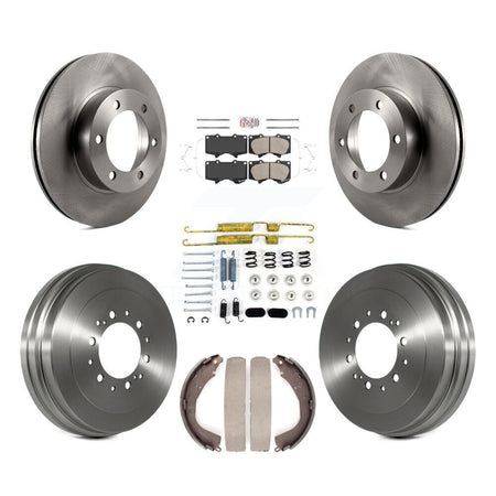 Front Rear Disc Brake Rotors Ceramic Pads And Drum Kit (7Pc) For 2004-2006 Toyota Tundra K8A-100328