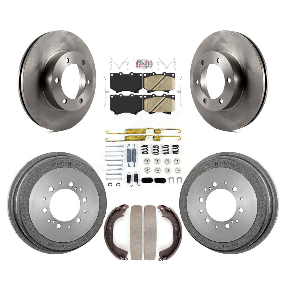 Front Rear Disc Brake Rotors Ceramic Pads And Drum Kit (7Pc) For Toyota Tundra K8A-100331