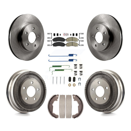 Front Rear Disc Brake Rotor Ceramic Pad & Drum Kit (7Pc) For Saturn Vue Chevrolet Equinox K8A-100334