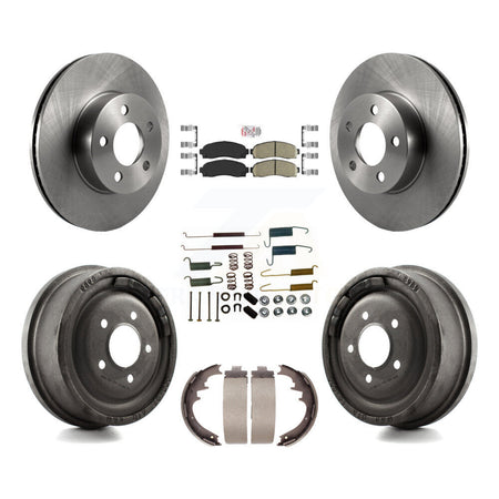 Front Rear Disc Brake Rotors Ceramic Pads And Drum Kit (7Pc) For Ford Ranger Mazda B4000 K8A-100356
