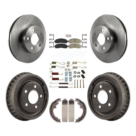 Front Rear Disc Brake Rotors Ceramic Pads And Drum Kit (7Pc) For Ford Ranger Mazda B4000 K8A-100358