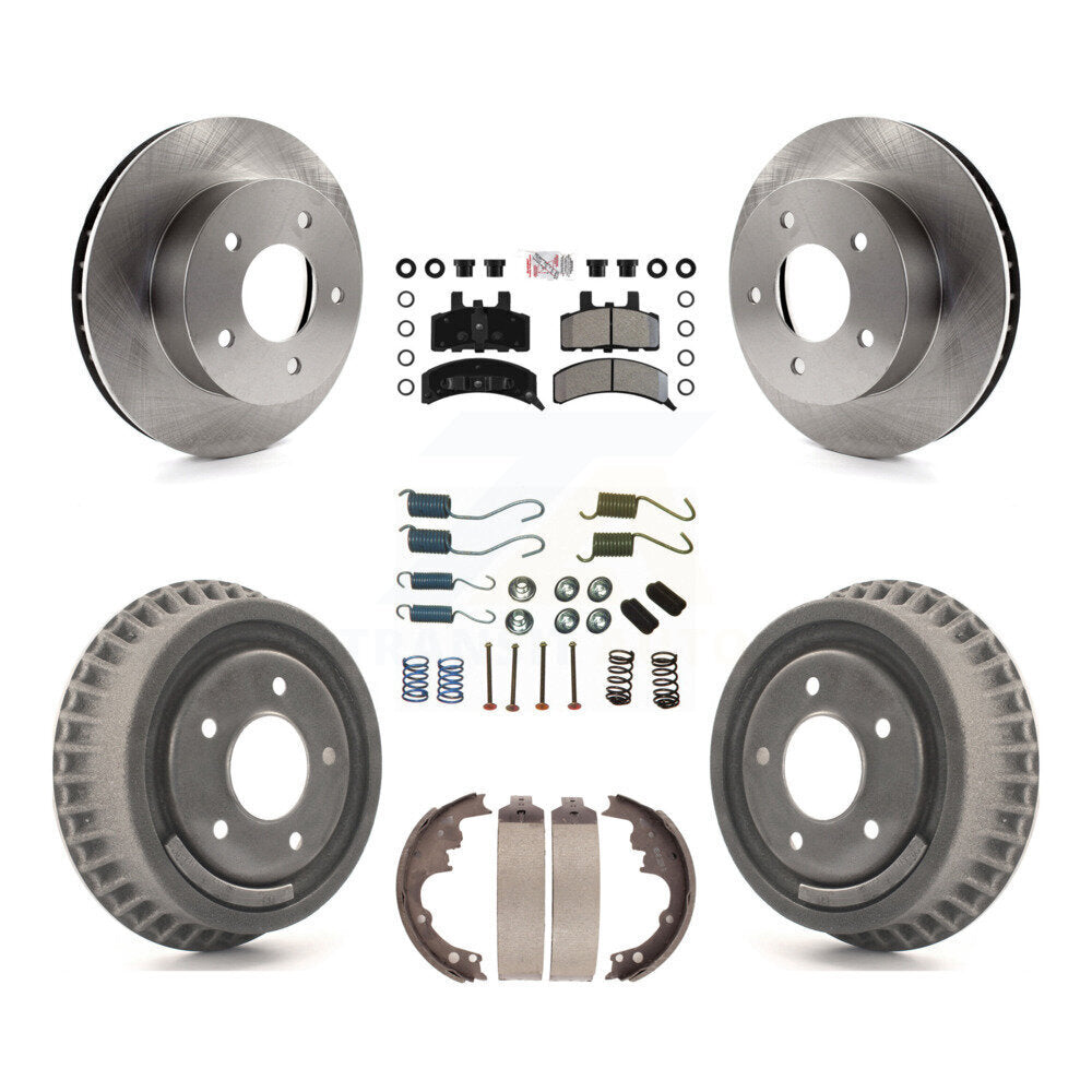 Front Rear Brake Rotors Semi-Metallic Pad & Drum Kit (7Pc) For Chevrolet Astro GMC Safari K8A-100364