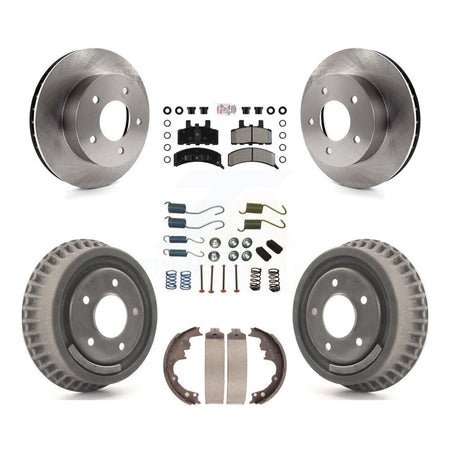 Front Rear Brake Rotors Semi-Metallic Pad & Drum Kit (7Pc) For Chevrolet Astro GMC Safari K8A-100364