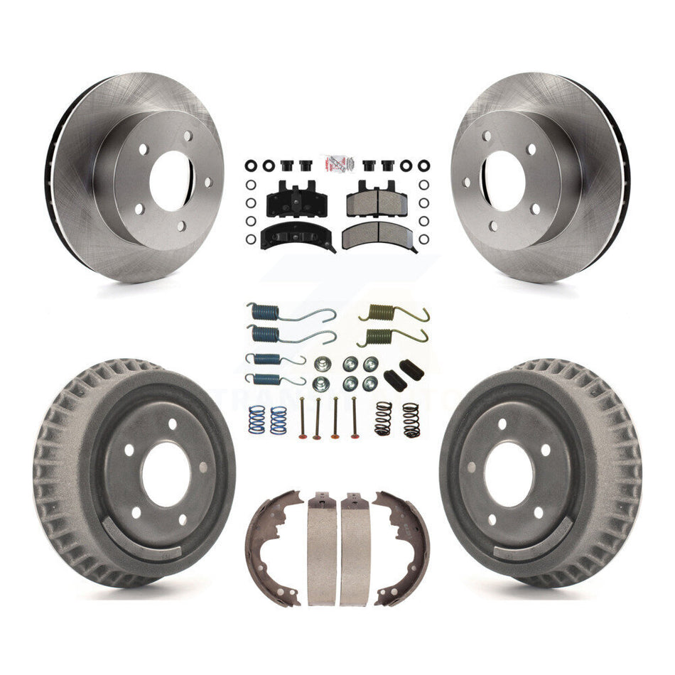 Front Rear Brake Rotors Semi-Metallic Pad & Drum Kit (7Pc) For Chevrolet Astro GMC Safari K8A-100364