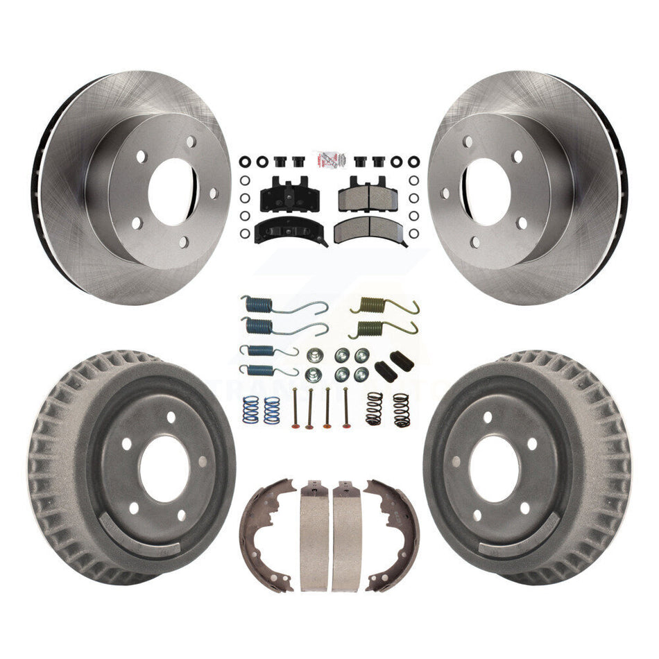 Front Rear Brake Rotors Semi-Metallic Pad & Drum Kit (7Pc) For Chevrolet Astro GMC Safari K8A-100364