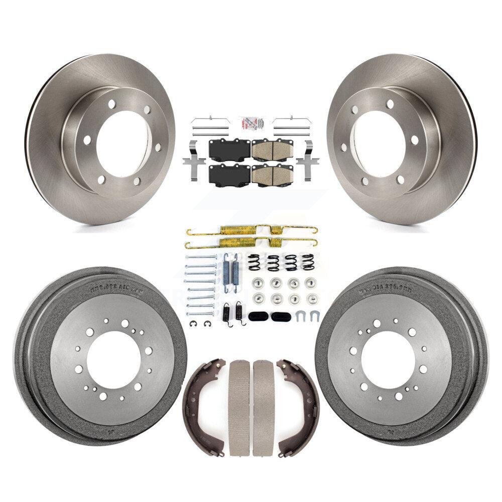 Front Rear Brake Rotor Ceramic Pad And Drum Kit (7Pc) For Toyota Tacoma With 6 Lug Wheels K8A-100367