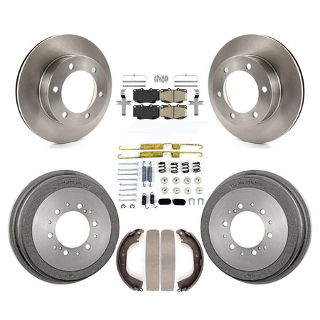 Front Rear Brake Rotor Ceramic Pad And Drum Kit (7Pc) For Toyota Tacoma With 6 Lug Wheels K8A-100367