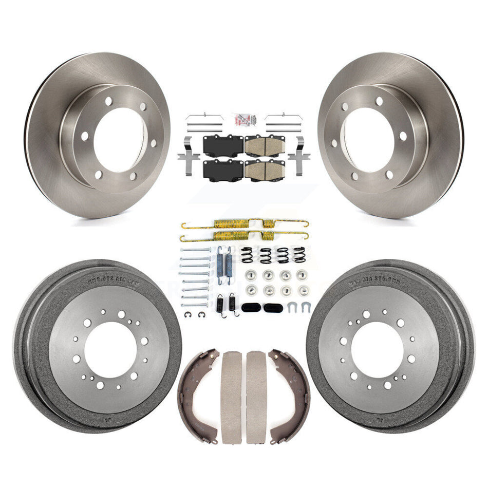 Front Rear Disc Brake Rotors Ceramic Pads And Drum Kit (7Pc) For Toyota Tacoma K8A-100368