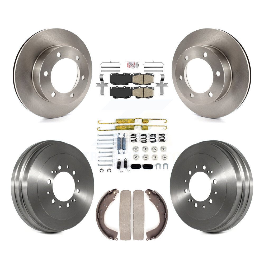 Front Rear Disc Brake Rotors Ceramic Pads And Drum Kit (7Pc) For Toyota Tacoma K8A-100369