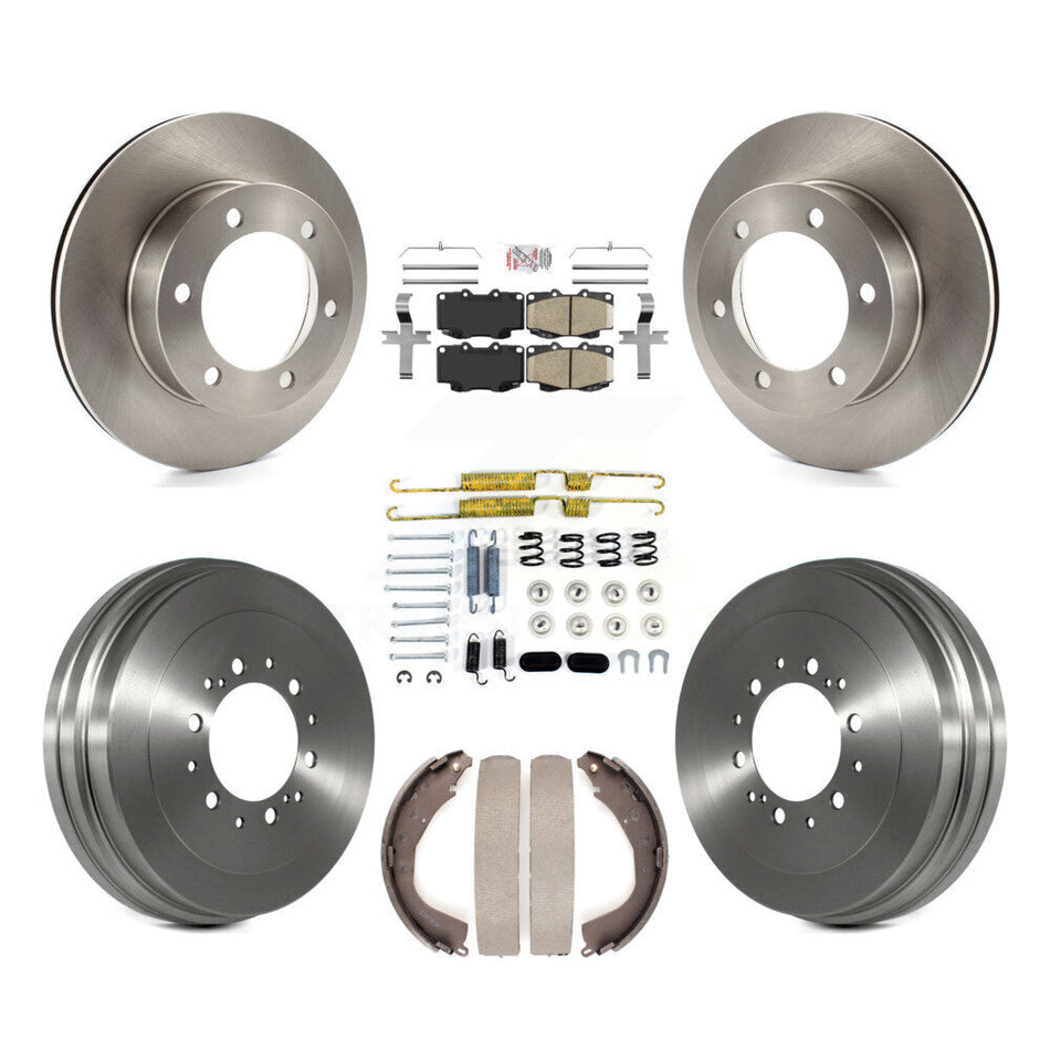 Front Rear Disc Brake Rotors Ceramic Pads And Drum Kit (7Pc) For Toyota Tacoma K8A-100369