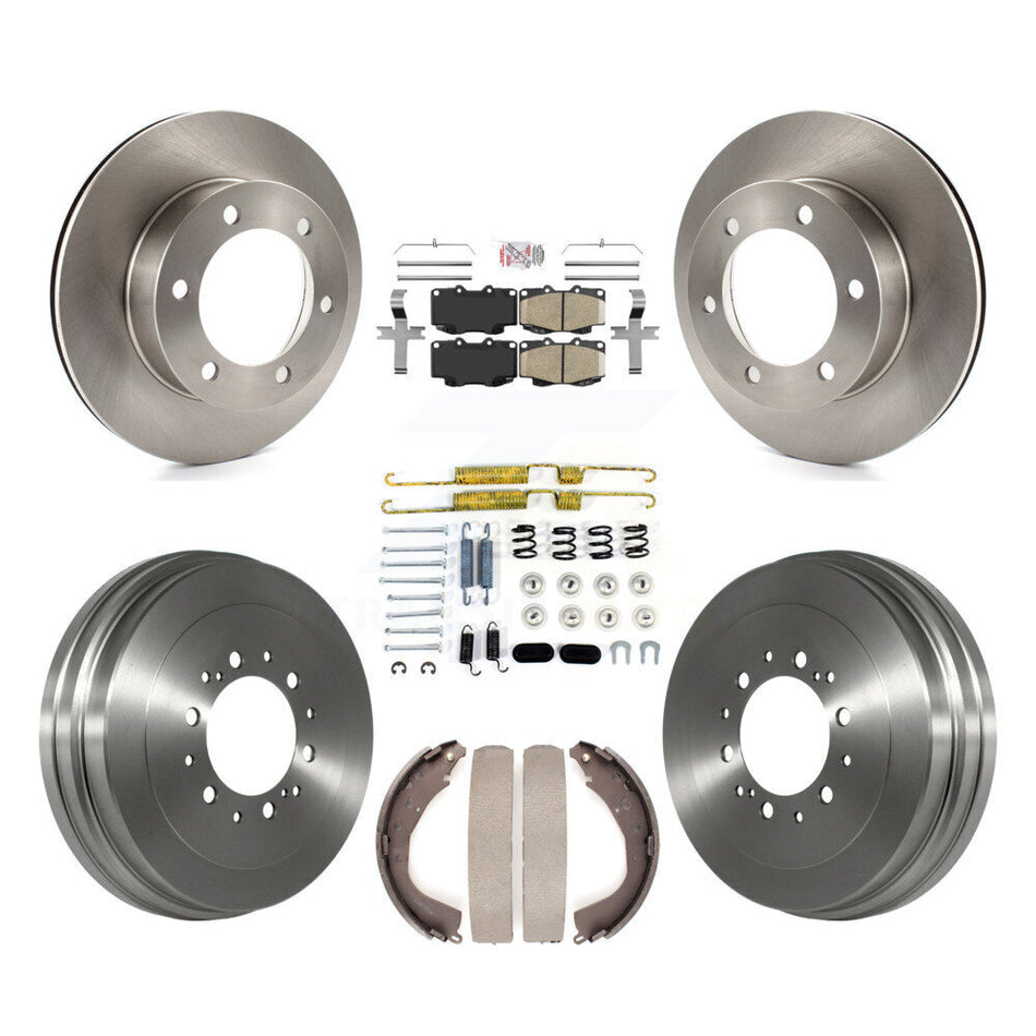 Front Rear Disc Brake Rotors Ceramic Pads And Drum Kit (7Pc) For Toyota Tacoma K8A-100369