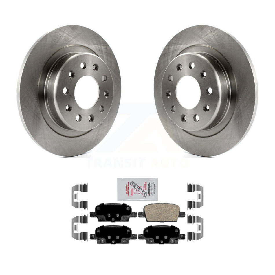 Rear Brake Rotor Ceramic Pad Kit For 2016-2022 Chevrolet Malibu With Manual Parking K8A-100377