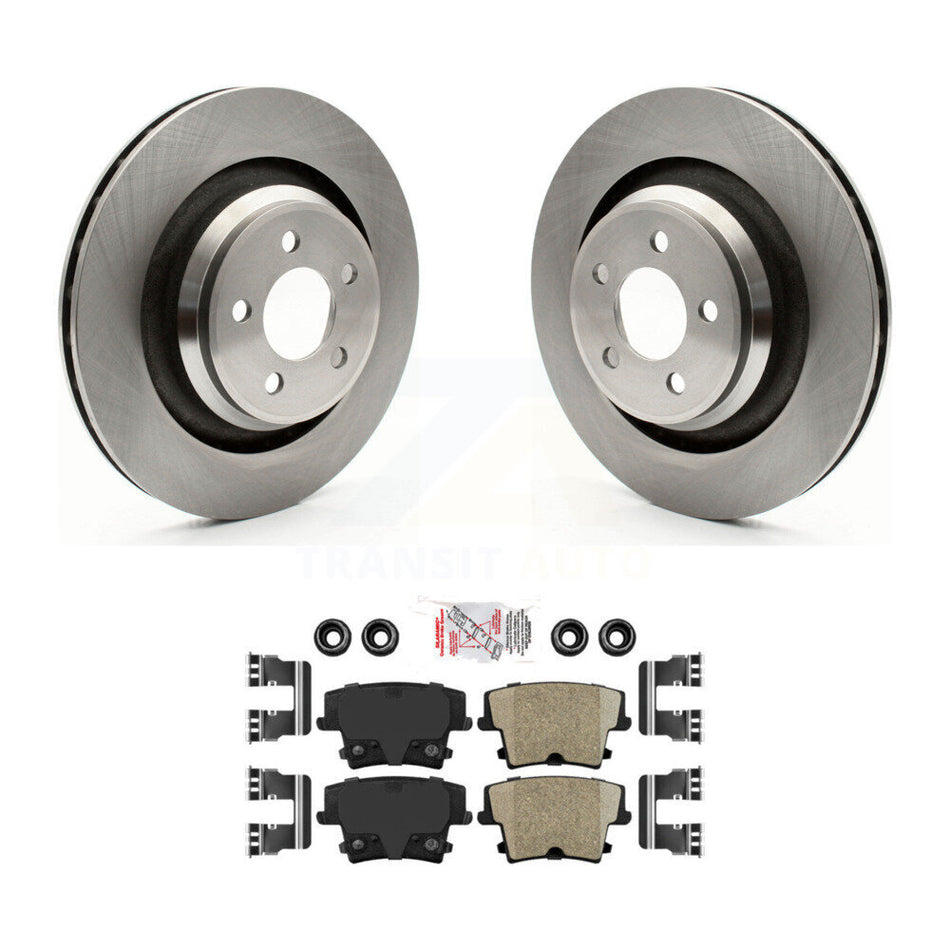 Rear Disc Brake Rotors And Ceramic Pad Kit For 2015 Dodge Charger R T Scat Pack with 6.4L K8A-100397