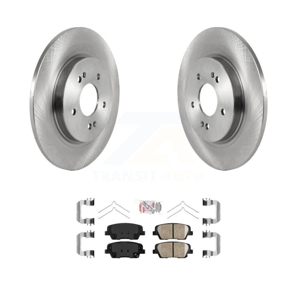 Rear Brake Rotor Ceramic Pad Kit For 2019 Hyundai Santa Fe With Dual Piston Front Caliper K8A-100448