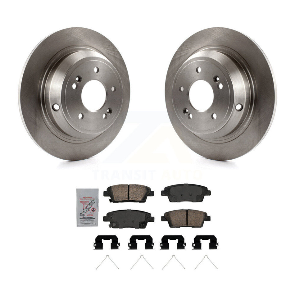 Rear Disc Brake Rotors And Ceramic Pads Kit For 2018-2020 Genesis G80 3.8L 5.0L K8A-100468