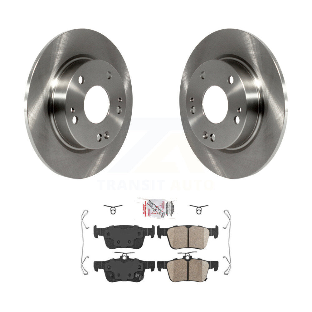 Rear Disc Brake Rotors And Ceramic Pads Kit For Honda Civic K8A-100473
