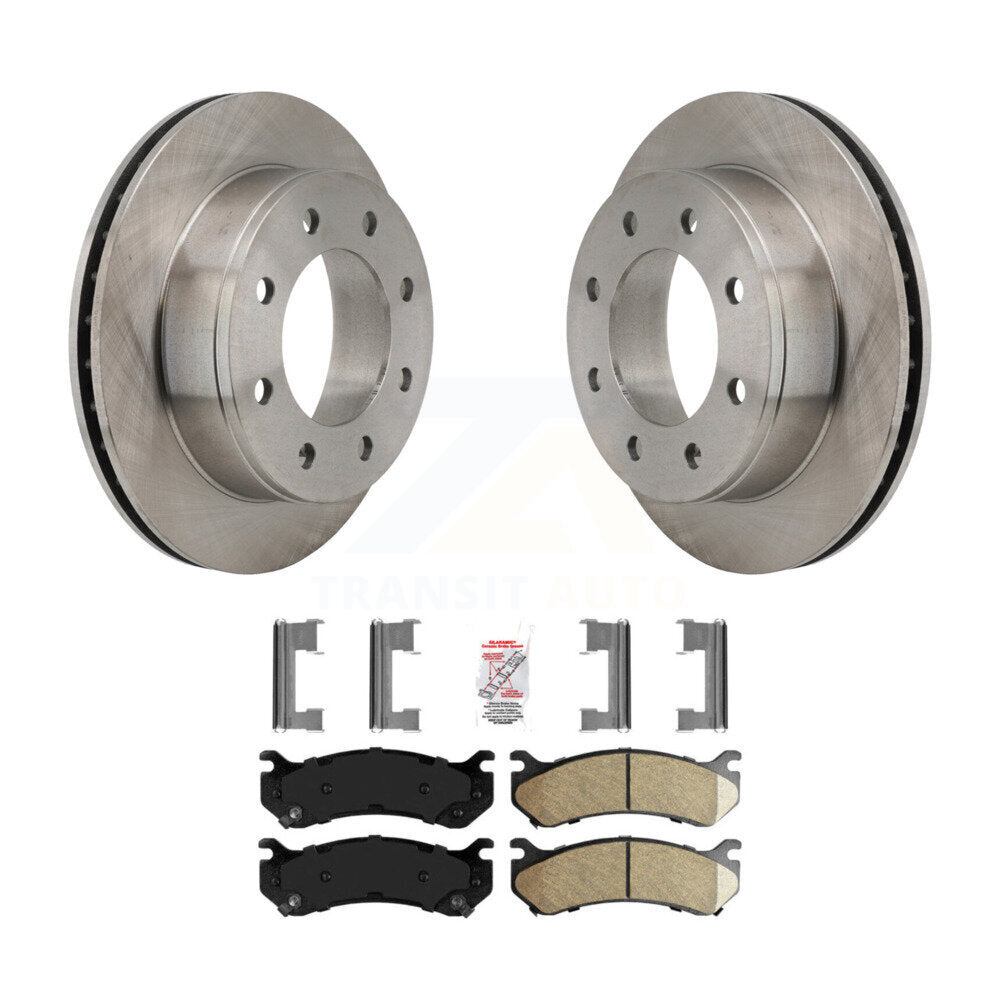 Rear Brake Rotors Ceramic Pad Kit For Chevrolet GMC Sierra 2500 HD Silverado Hummer H2 XL K8A-100499