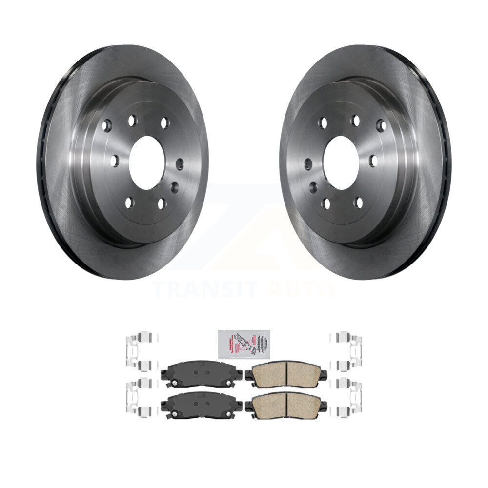 Rear Brake Rotor & Ceramic Pad Kit For GMC Acadia Buick Enclave Chevrolet Traverse Saturn K8A-100505
