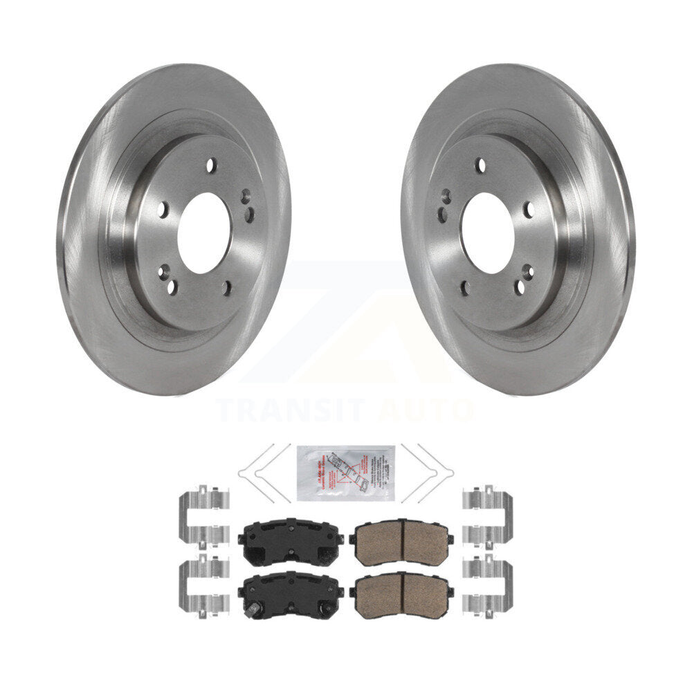 Rear Disc Brake Rotors And Ceramic Pads Kit For Hyundai Kona Kia Seltos K8A-100518