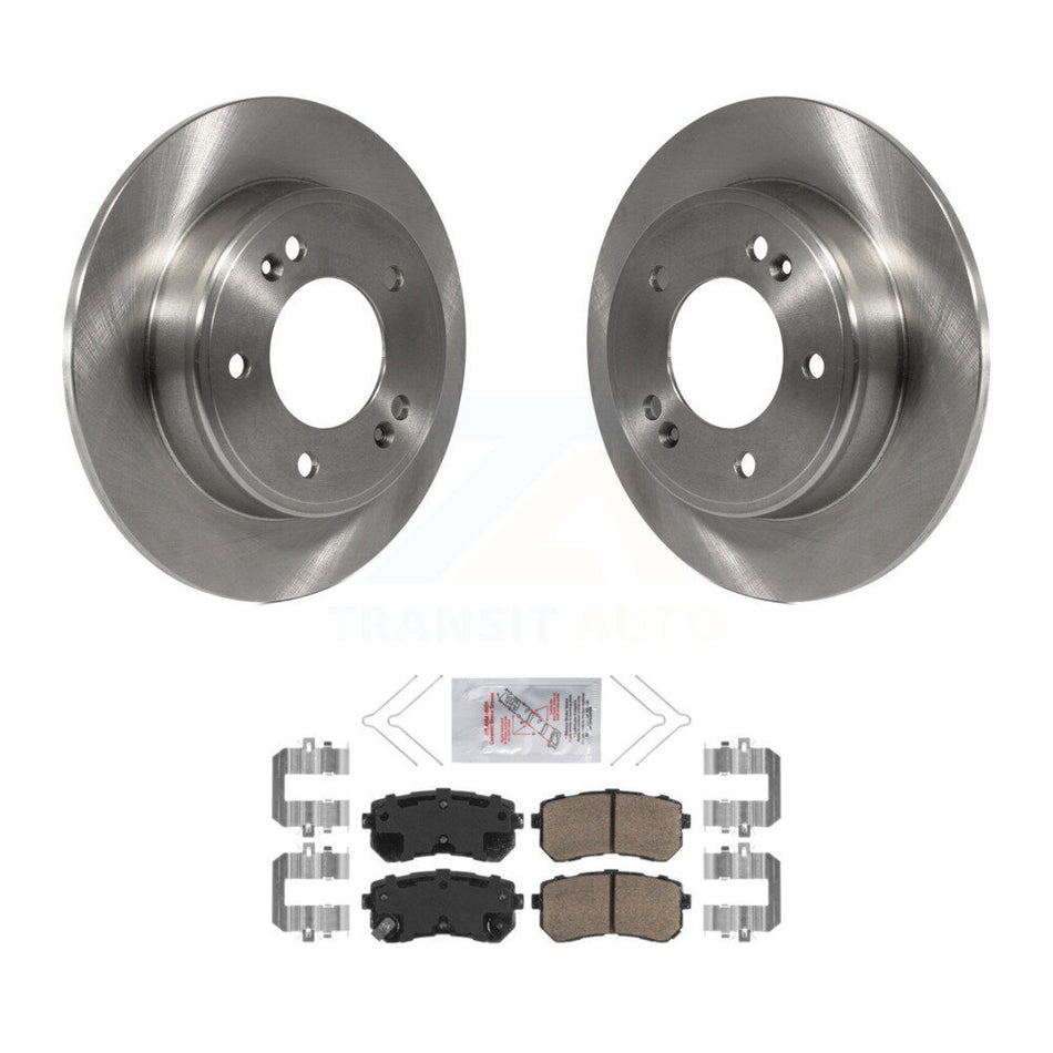 Rear Disc Brake Rotors And Ceramic Pads Kit For Hyundai Kona Kia Seltos K8A-100520