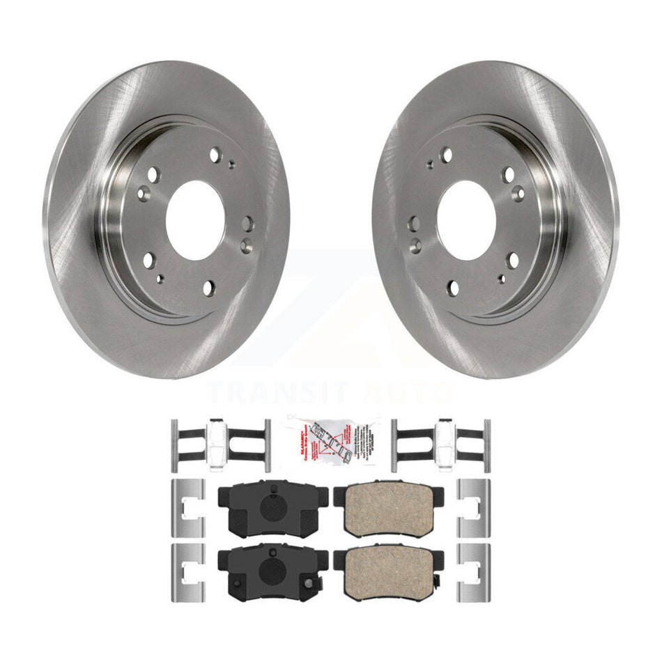 Rear Disc Brake Rotors And Ceramic Pads Kit For 2011-2015 Honda CR-Z K8A-100545
