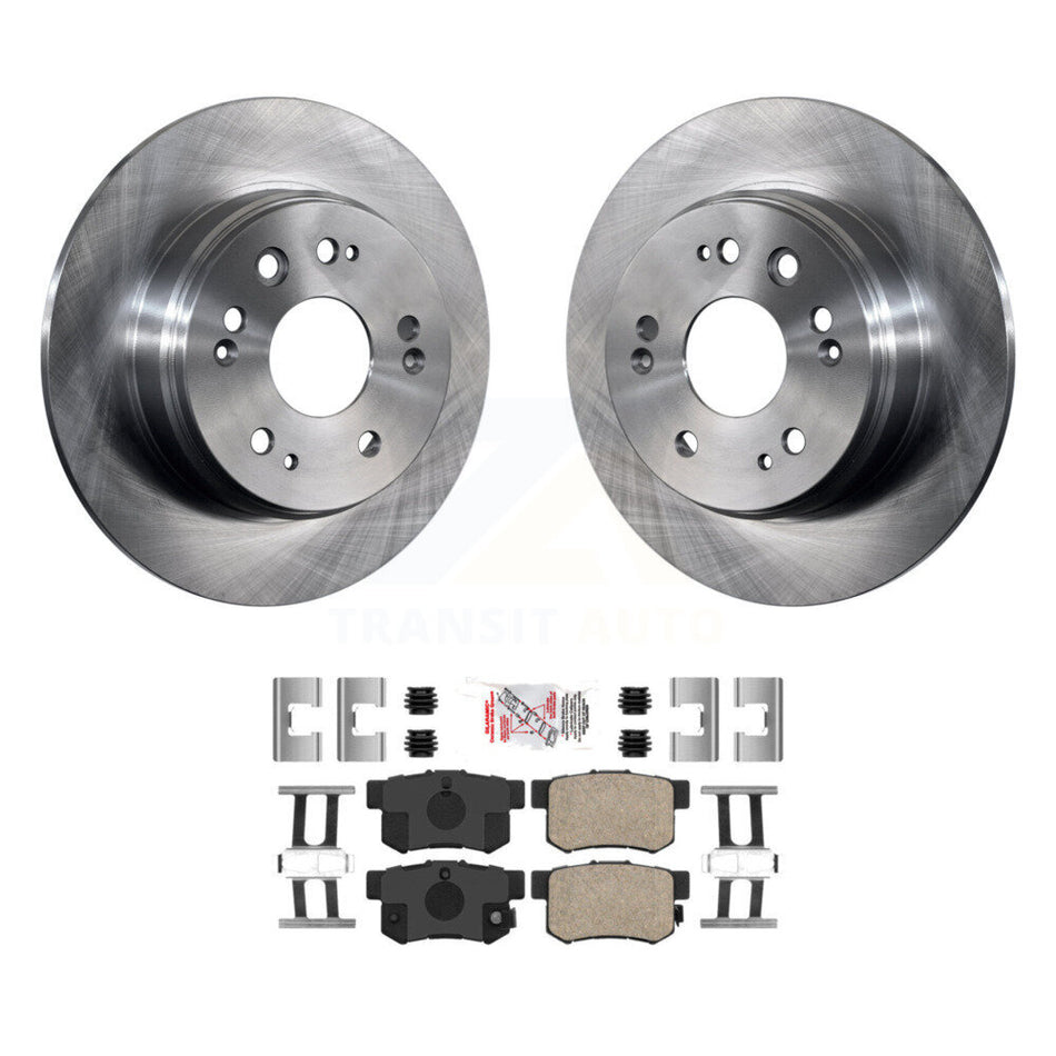 Rear Disc Brake Rotors And Ceramic Pads Kit For 2002-2004 Honda CR-V K8A-100556