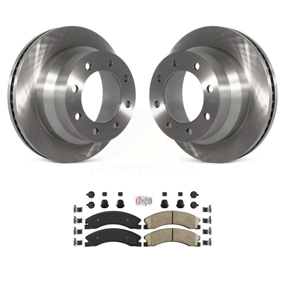 Rear Disc Brake Rotors And Ceramic Pads Kit For GMC Savana 3500 Chevrolet Express 4500 K8A-100573