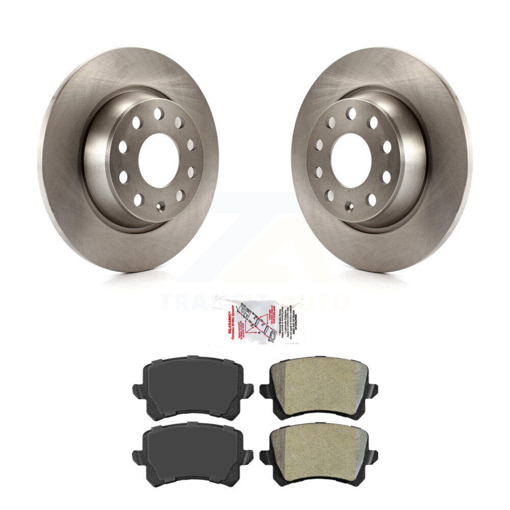 Rear Disc Brake Rotors And Semi-Metallic Pads Kit For Volkswagen Tiguan Audi Q3 Quattro K8A-100589