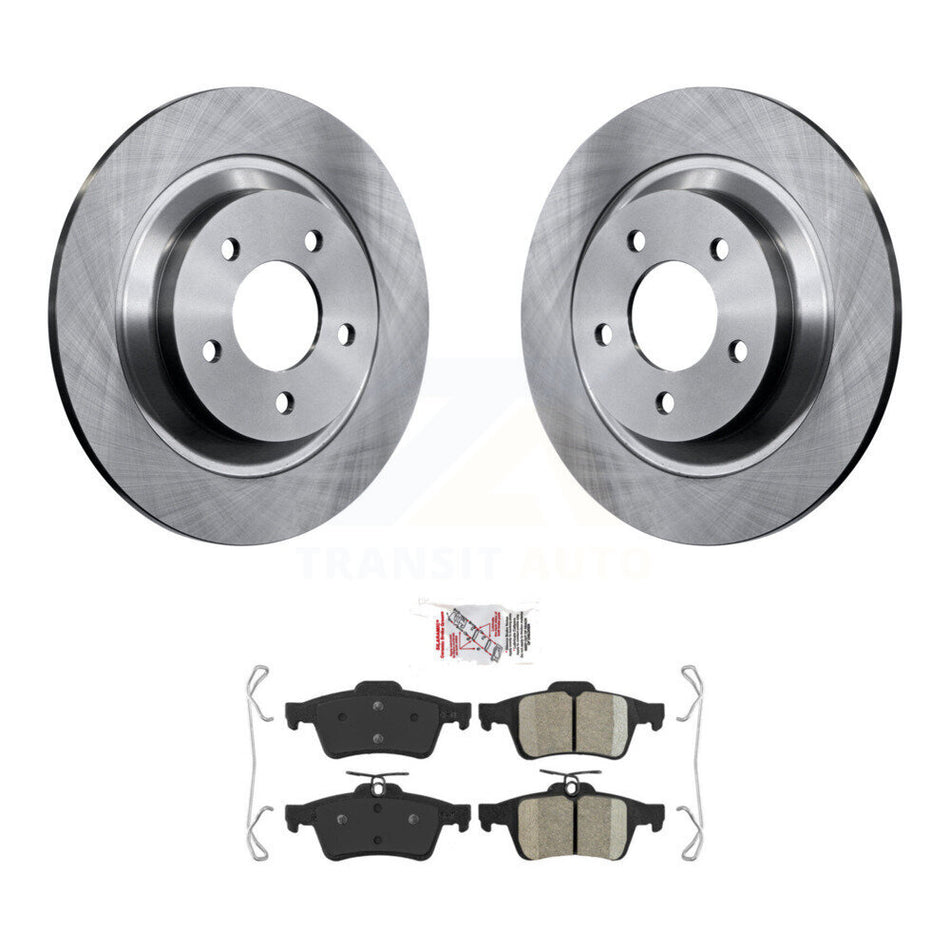 Rear Disc Brake Rotors And Ceramic Pads Kit For Mazda 5 K8A-100619