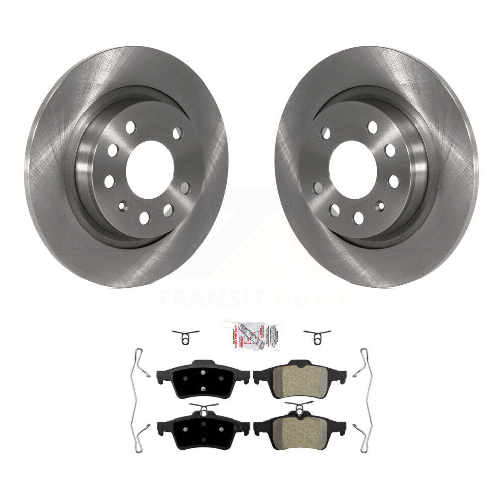 Rear Disc Brake Rotors And Semi-Metallic Pads Kit For Saab 9-3 9-3X With Solid Rotor K8A-100639