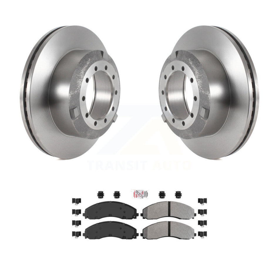 Rear Disc Brake Rotors And Semi-Metallic Pads Kit For Ford F-450 Super Duty F-550 F-600 K8A-100654