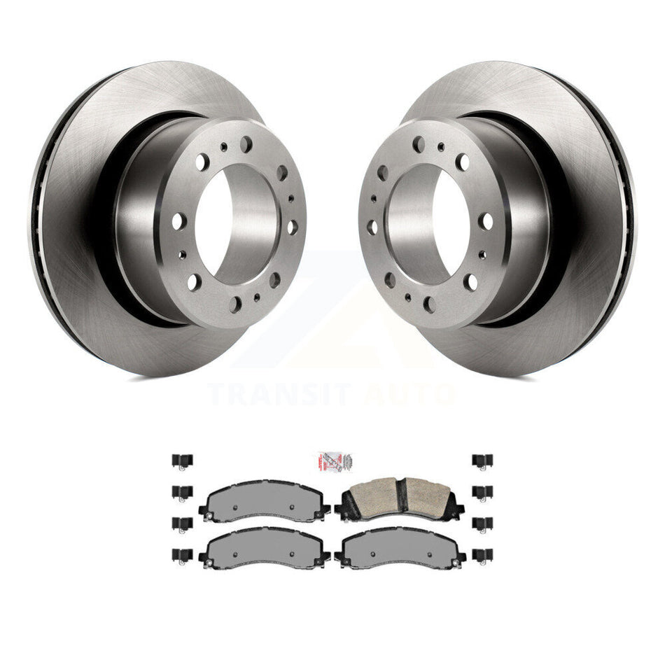 Rear Disc Brake Rotors And Semi-Metallic Pads Kit For Ram 2500 3500 K8A-100661