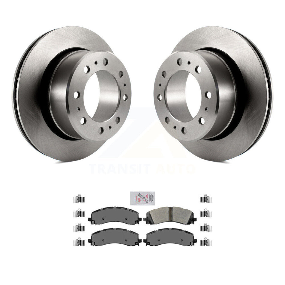 Rear Disc Brake Rotors And Semi-Metallic Pads Kit For Ram 2500 3500 K8A-100662