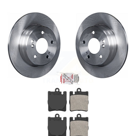 Rear Brake Rotors Semi-Metallic Pad Kit For 09-10 Mercedes-Benz SLK300 With Sport Package K8A-100672