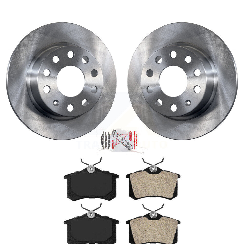 Rear Disc Brake Rotors And Semi-Metallic Pads Kit For Volkswagen Golf Alltrack K8A-100692