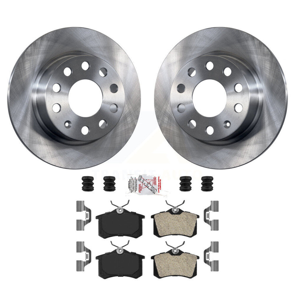 Rear Disc Brake Rotors And Semi-Metallic Pads Kit For Volkswagen Golf Alltrack K8A-100694