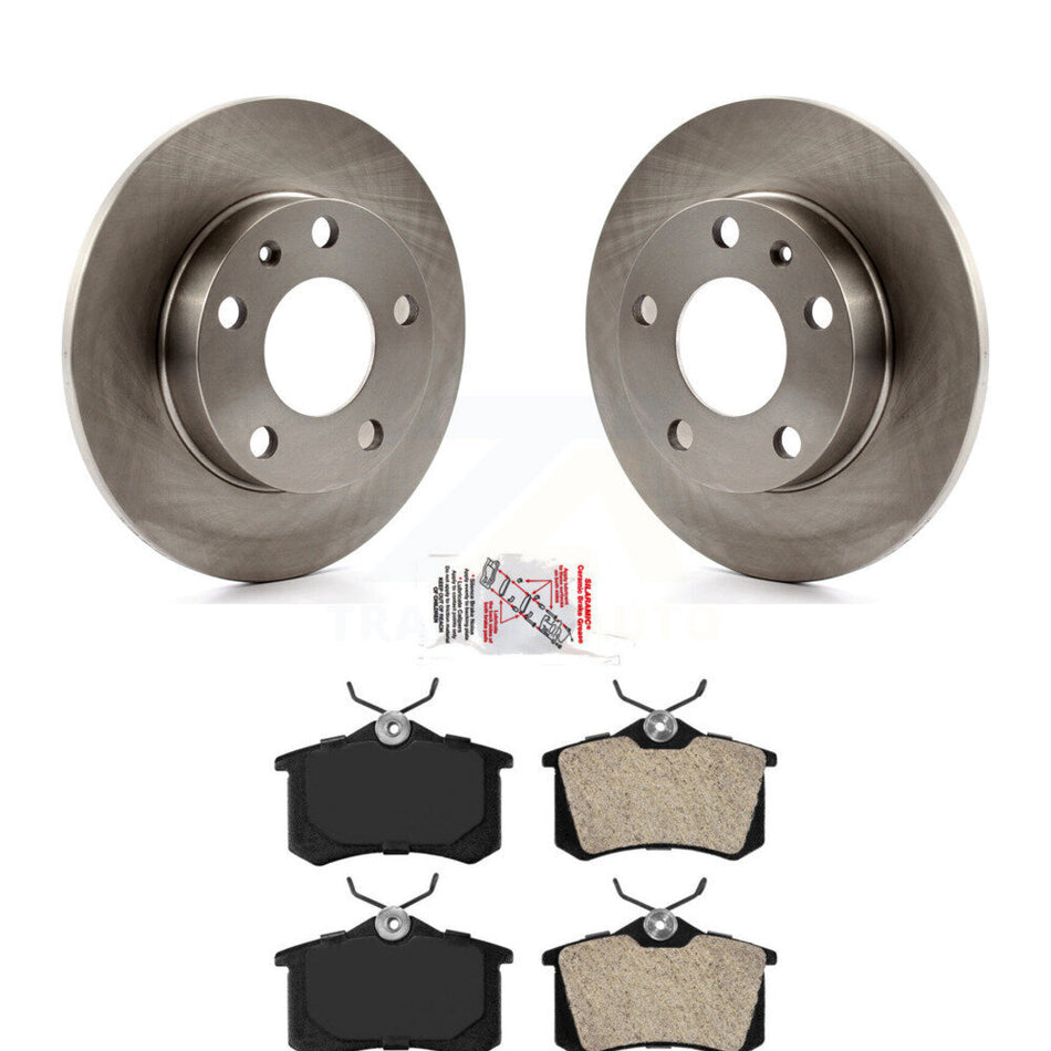 Rear Disc Brake Rotor Semi-Metallic Pad Kit For Audi A4 S4 With 245mm Diameter K8A-100708