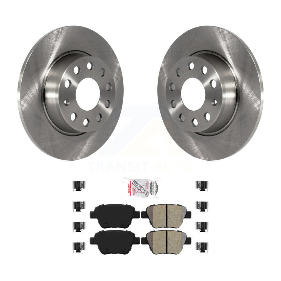 Rear Brake Rotor Semi-Metallic Pad Kit For Volkswagen Jetta Golf Beetle Passat GTI Eos A3 K8A-100714
