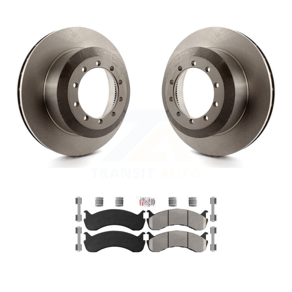 Rear Disc Brake Rotor And Semi-Metallic Pad Kit For Ford F-59 Commercial Stripped Chassis K8A-100731