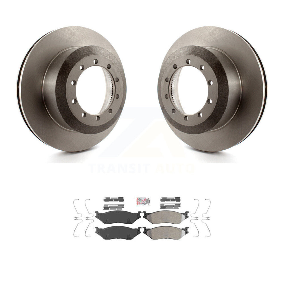 Rear Brake Rotor And Semi-Metallic Pad Kit For Ford F-550 Super Duty F-450 F-53 Motorhome K8A-100733