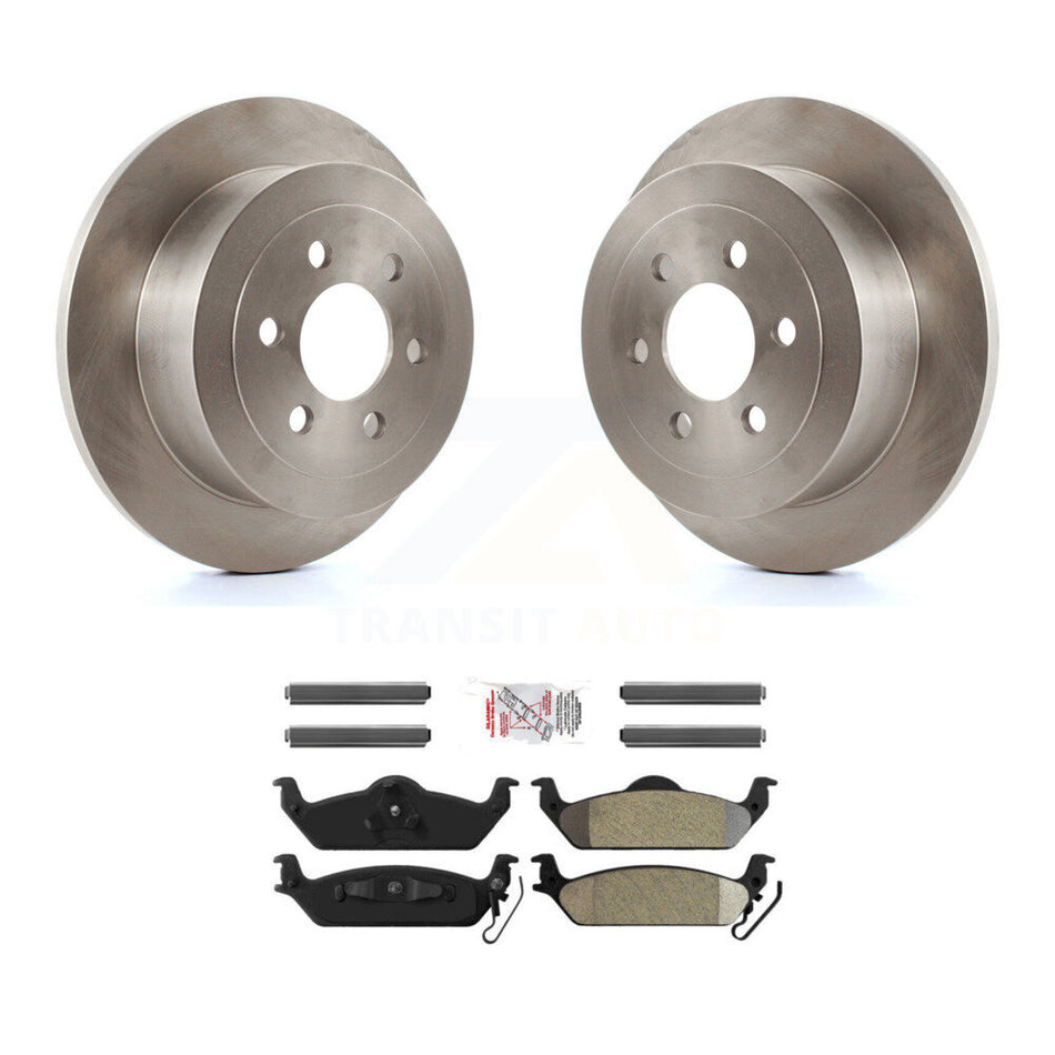 Rear Disc Brake Rotors And Semi-Metallic Pads Kit For 2003-2004 Dodge Dakota K8A-100744