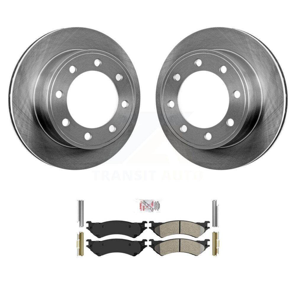 Rear Brake Rotor And Semi-Metallic Pad Kit For Ford E-350 Super Duty E-250 Econoline Club K8A-100769