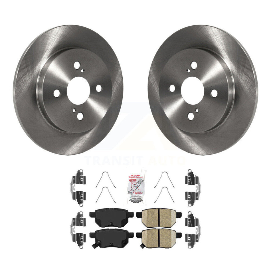 Rear Disc Brake Rotors And Ceramic Pads Kit For 2012-2018 Toyota Yaris K8A-100792