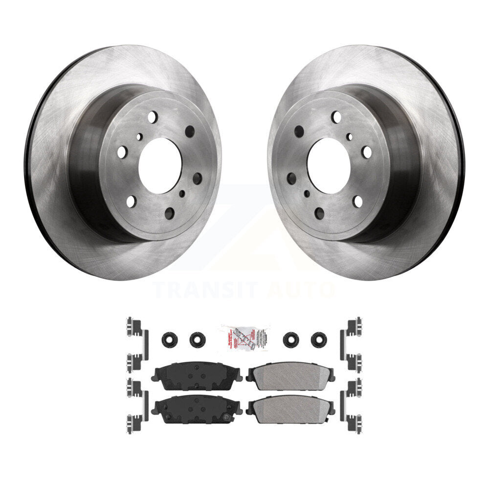 Rear Brake Rotors Semi-Metallic Pad Kit For Chevrolet GMC Sierra 1500 Silverado Avalanche K8A-100805